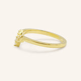 Laila Contour Diamond Wedding Band