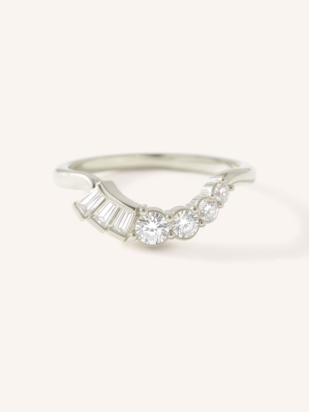 Janere Curved Diamond Wedding Band