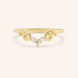 Aggie Contour Diamond Wedding Band