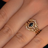 Aggie Contour Double Band Diamond Ring Guard