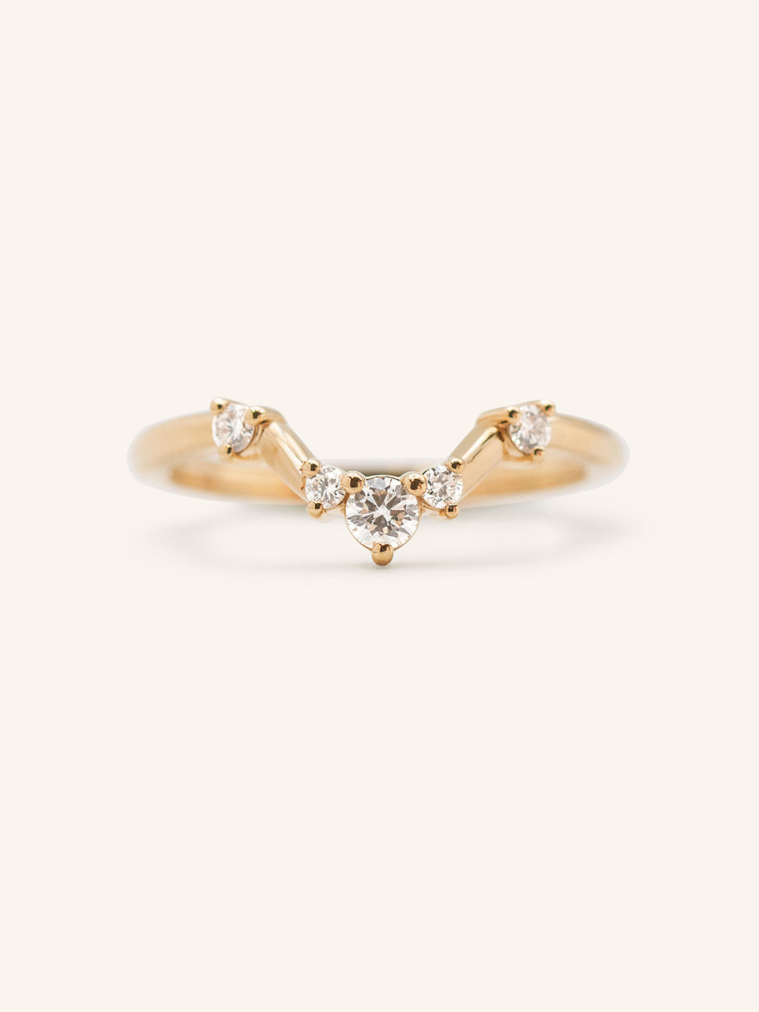 Kaiya Curved Diamond Wedding Band