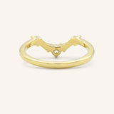Kaiya Curved Diamond Wedding Band