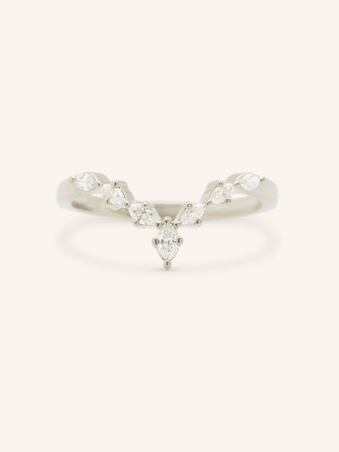 Layla Curved Diamond Wedding Band