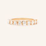 Rose gold Manami diamond heart anniversary band front view on white background