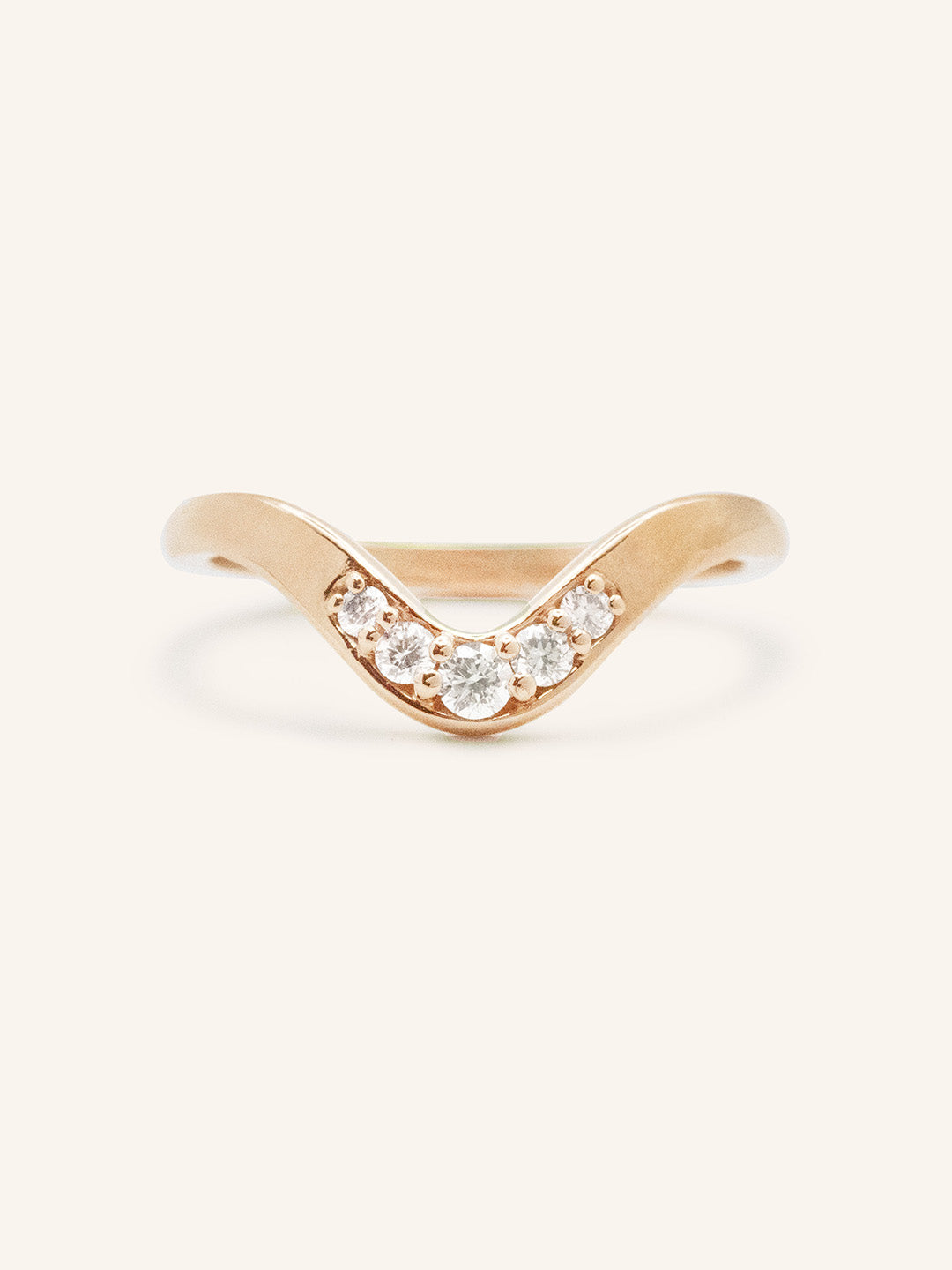 Giada Curved Diamond Wedding Band
