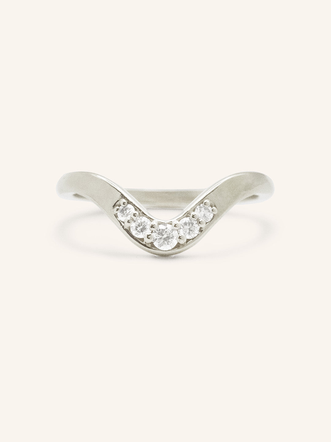 Giada Curved Diamond Wedding Band