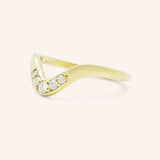 Giada Curved Diamond Wedding Band
