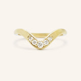 Giada Curved Diamond Wedding Band