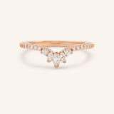 Trecia Curved Diamond Wedding Band