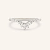 Trecia Curved Diamond Wedding Band