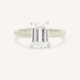 Lilabeth Emerald Cut Diamond Hidden Halo Engagement Ring