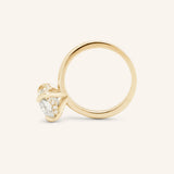 Lilabeth Emerald Cut Diamond Hidden Halo Engagement Ring