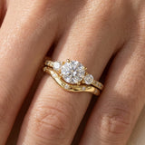 Cressida Curved Diamond Wedding Band