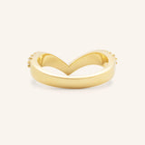 Lailah Double Chevron Diamond Wedding Band