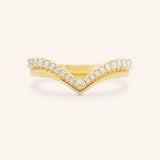 Lailah Double Chevron Diamond Wedding Band