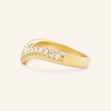 Lailah Double Chevron Diamond Wedding Band