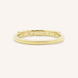 White Columns Round Square Diamond Anniversary Ring