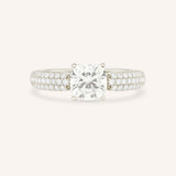 Clarize Cushion Cut Diamond Accented Engagement Ring