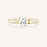Clarize Cushion Cut Diamond Accented Engagement Ring