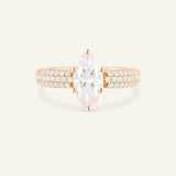 Clarize Marquise Diamond Accented Engagement Ring