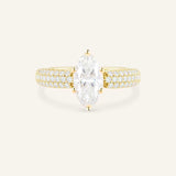Clarize Marquise Diamond Accented Engagement Ring