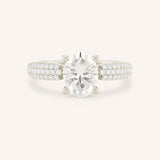 Clarize Oval Cut Diamond Accented Engagement Ring