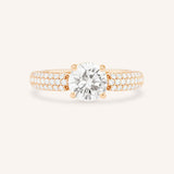Clarize Round Diamond Accented Engagement Ring