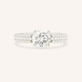 Clarize Round Diamond Accented Engagement Ring