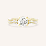 Clarize Round Diamond Accented Engagement Ring