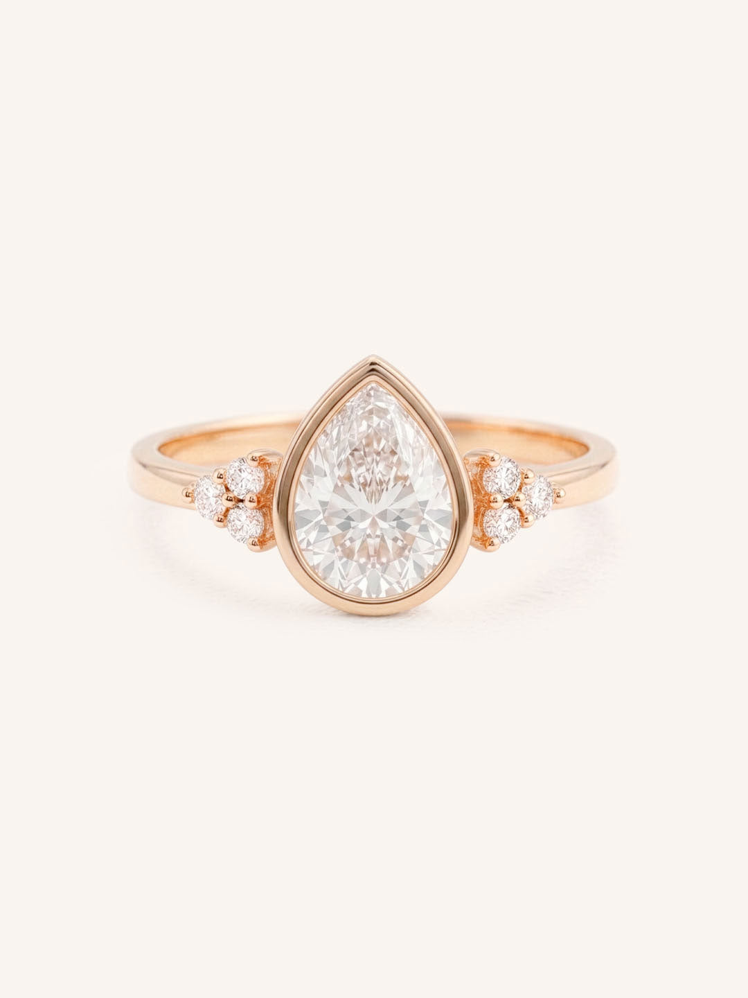 Sonoma Pear Bezel Set Diamond Engagement Ring