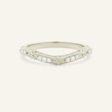 Esther Curved Diamond Accented Wedding Band