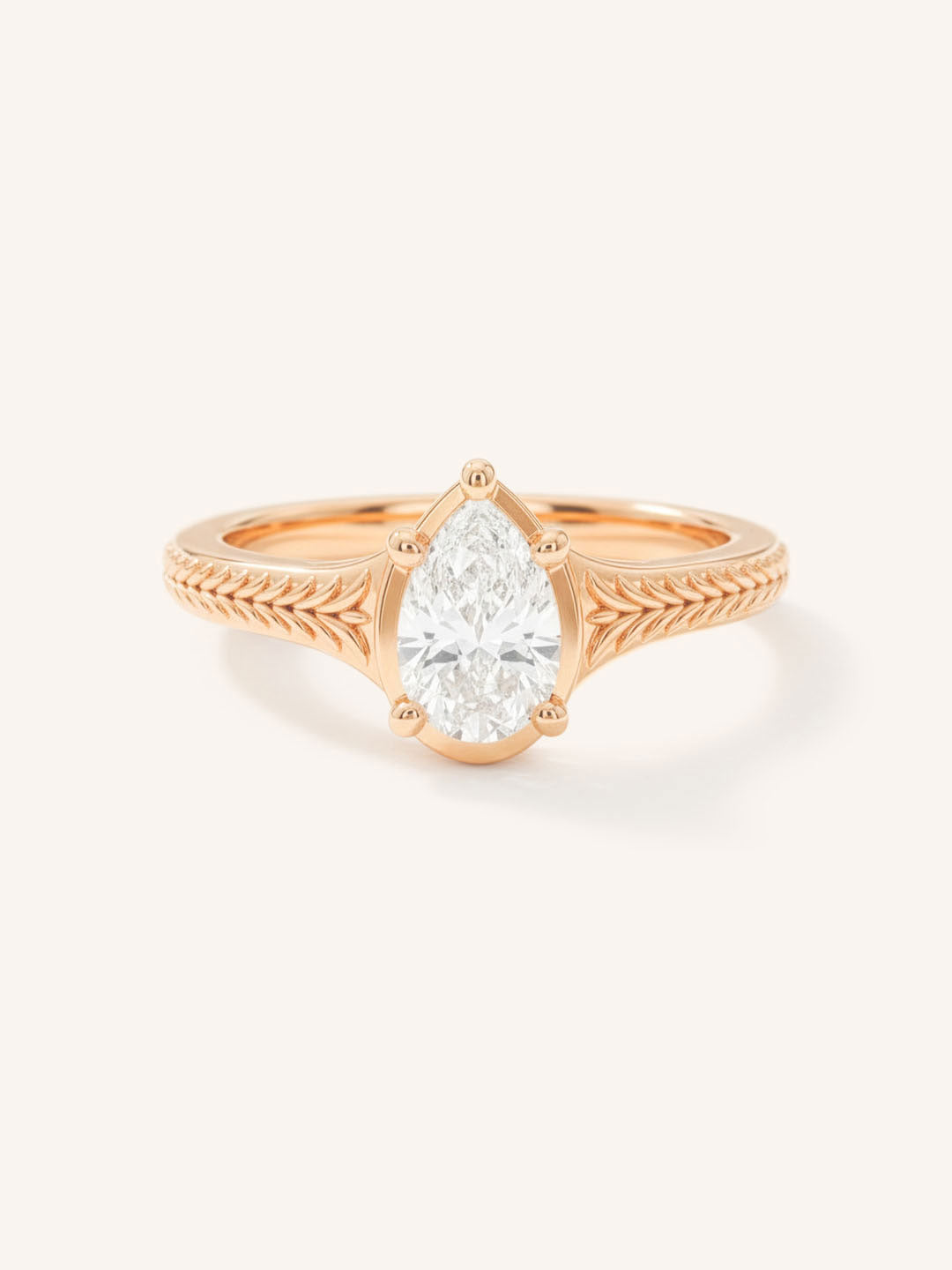 Whera Pear Diamond Solitaire Engagement Ring