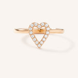 Accented Heart Diamond Ring