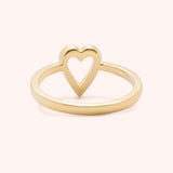 Accented Heart Diamond Ring