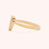 Accented Heart Diamond Ring