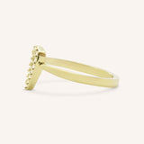 Accented Heart Diamond Ring