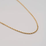 3mm Gold Rope Chain Necklace