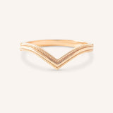 Milgrain V-Shaped Ring Band