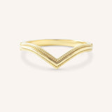 Milgrain V-Shaped Ring Band