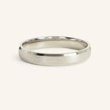 3MM Beveled Edge Satin Finish Center Wedding Band