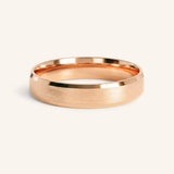 4MM Beveled Edge Satin Finish Center Wedding Band