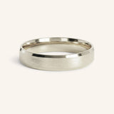 4MM Beveled Edge Satin Finish Center Wedding Band