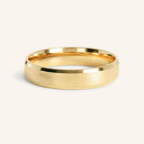 4MM Beveled Edge Satin Finish Center Wedding Band