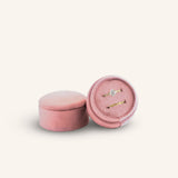 Velvet Backdrop Double Ring Box - Rose Pink