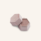 Velvet Hexagon Pendant Box - Pink