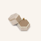 Velvet Hexagon Pendant Box - Champagne