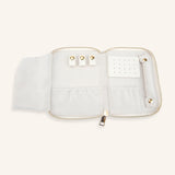 Leatherette Jewelry Travel Case - Cream