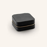 Rorie Leatherette Jewelry Case with Mirror - Black