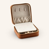 Rorie Leatherette Jewelry Case with Mirror - Brown