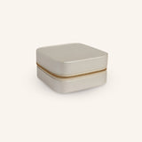 Rorie Leatherette Jewelry Case with Mirror - Cream